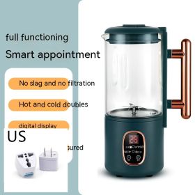 Broken Wall Soybean Milk Machine Household Small Mini Multi-function Full Heating Automatic Cleaning (Option: Graphite Green-Suit-US 220V)