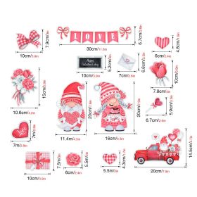 Valentine's Day Cartoon Fridge Stickers Home Decoration PVC Magnetic Wall Sticker Waterproof Decoration (Option: CT147)