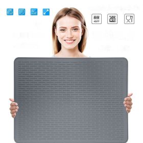 Silicone Large Multifunctional Table Top Heat Proof Mat (Option: Dark Gray-Medium)