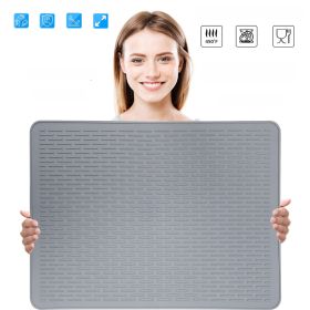 Silicone Large Multifunctional Table Top Heat Proof Mat (Option: Light Gray-Medium)