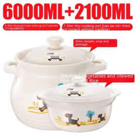 Casserole Stew Household Coal-fired Gas Soup Ceramic High Temperature Resistant Stew Tile (Option: 8Style)