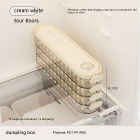 Gap Instant  Dumpling Storage Box Refrigerator Household Food Grade (Option: Cream White Four Layers)