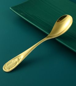 Pure Copper Spoon Brass Solid Thickening (Option: Longevity Copper Spoon)