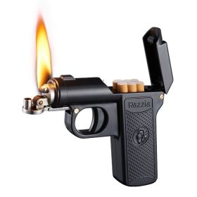 Gun-shaped Cigarette Case Lighter (Color: Black)