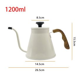 12L Hand Made Coffee Maker 304 Stainless Steel (Option: White-1200ML)