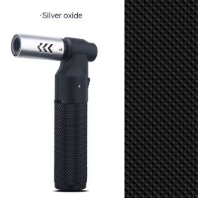 Welding Gun Windproof Direct Punch Personalized Spray Gun Lighter Multifunctional (Option: Silver Oxide-141x80x30MM)