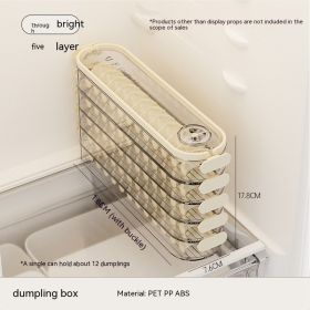 Gap Instant  Dumpling Storage Box Refrigerator Household Food Grade (Option: Transparent Five Layers)