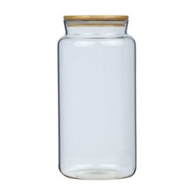 Large Capacity Sealed Bottle Glass Storage Tank With Lid Dry Goods Storage Tank (Option: Large Size No Words)