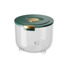 Household Transparent Insect-proof Moisture-proof Seal Rice Bucket Storage Box (Option: Gemstone Green-10kg)